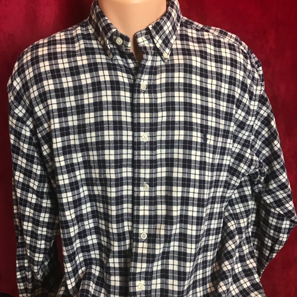 Plaid Long Sleeve Ralph Lauren polo shirt size l